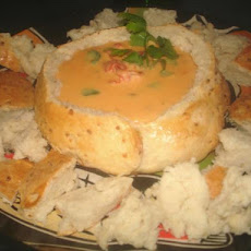 Mexican Cheese Dip in Bread Bowl