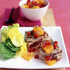 Tuna with Orange-Pepper Salsa