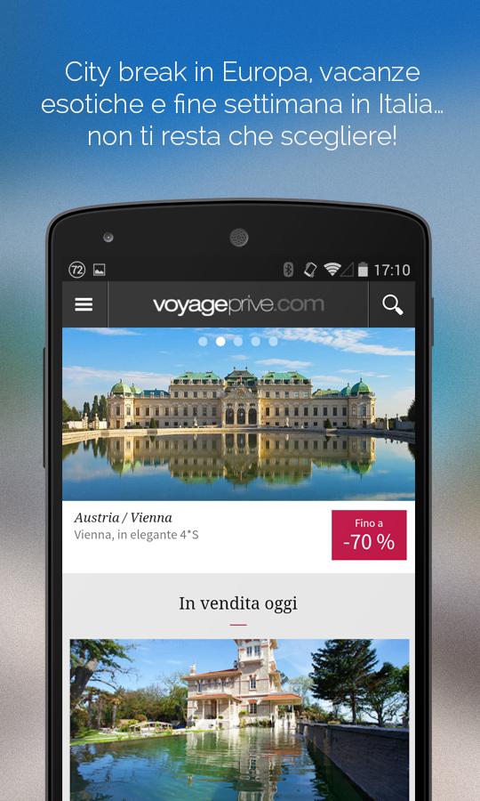Android application Voyage Prive - Hotels & flight screenshort