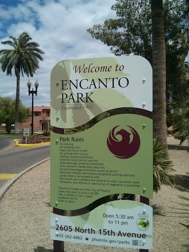 Encanto Park Rules Sign