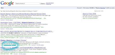 Obama America in google search