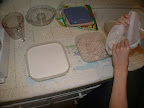 Making almond mylk: “milk” on the left and pulp on the right (for making nummy nut cheese)