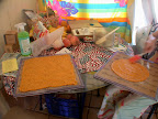First dehydrator experiments in Summer 2006. Torti-raws! (Corn, flax, bell pepper, lime, salt, love)