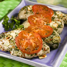 Chicken with Garlic, Basil, and Parsley
