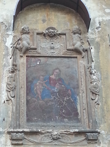 Affresco Madonna Con Gesù Bambino