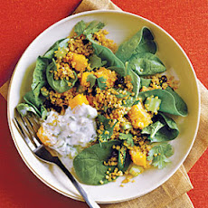 Curried Quinoa Salad with Cucumber-Mint Raita