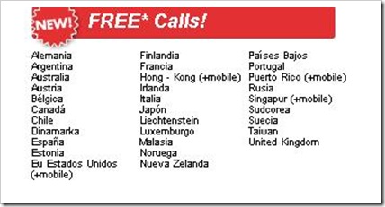 Free calls del VoipStunt