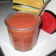 Thick Tropical Smoothie With Bananas and Strawberries