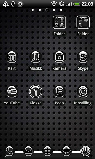 Glossy Black GO Launcher Theme