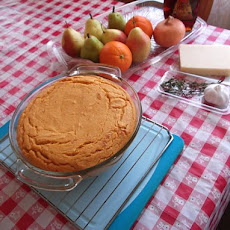 Savory Pear, Sweet-Potato and Maple Syrup Soufflé