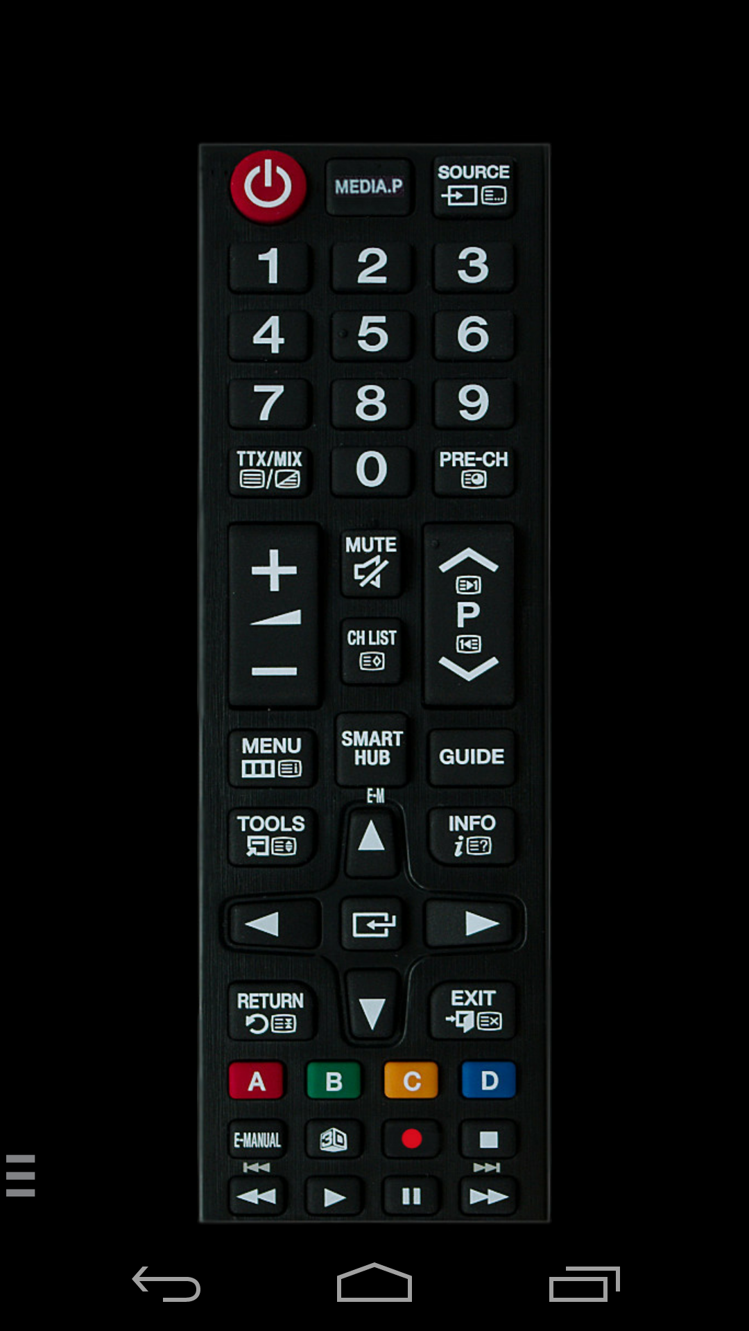Android application TV (Samsung) Remote Control screenshort