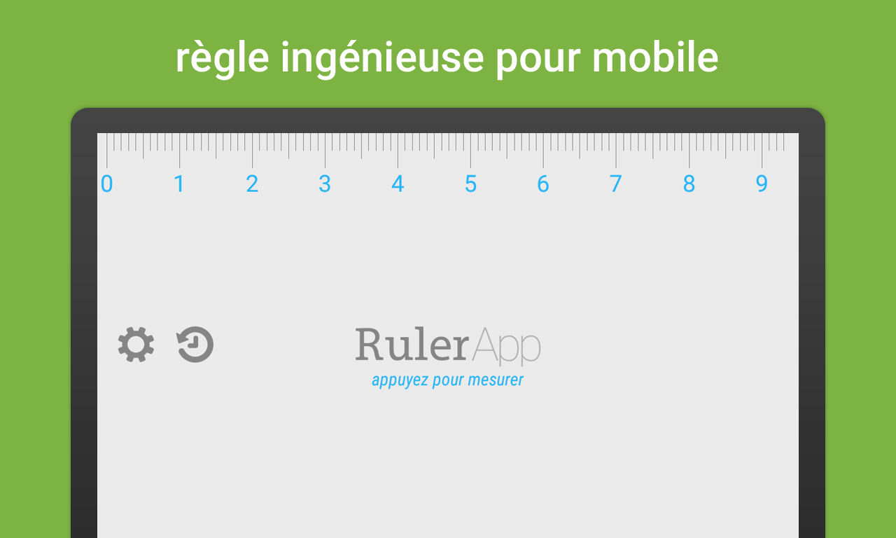 Android application Ruler App – Measure length in inches + centimeters screenshort