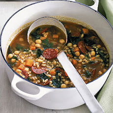 Farro Soup with Chorizo
