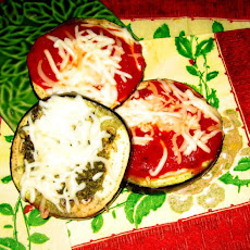 Mini Eggplant Crust Pizzas