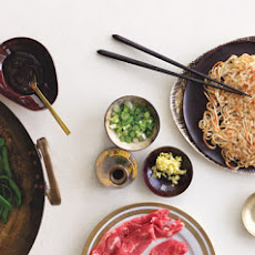 Beef and Snow Peas with Panfried Noodles