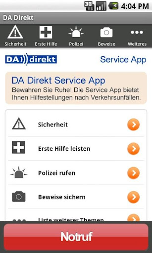 DA Direkt Service App