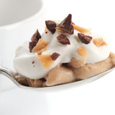 Butterscotch Puddings with Whipped Cream and Crushed English Toffee