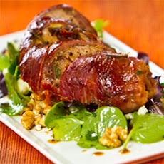 Roasted Lamb With Watercress, Blue Cheese And Walnut Salad