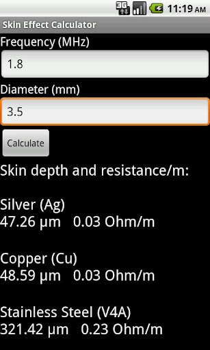 【免費教育App】Skin Effect Calculator-APP點子