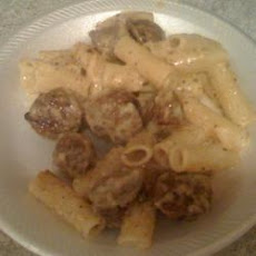 Fettuccini Alfredo With Sausage