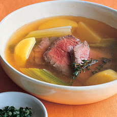 Poached Beef with Leeks