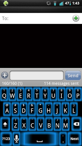 Blue Glow Keyboard Skin