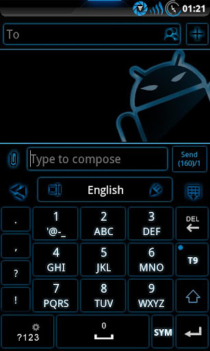 【免費個人化App】GOKeyboard Theme Glow Blue-APP點子