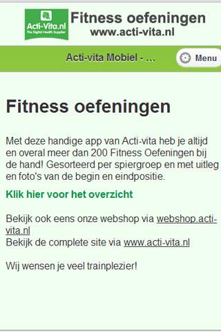 Fitness oefeningen Acti-vita