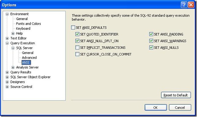 ssms-ansi-options