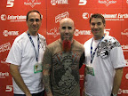 Aaron Labowitz, Scott Ian, Jason Labowitz at the Entertainment Earth booth, San Diego Comic-Con 2008