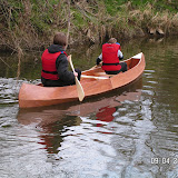 Departure of Izzy's and Fran's canoes, March 2008