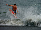 Jason on an epic ride right over a wave!