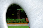 Aya peeking in Shizen Kyoiku Park