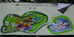 Map of the Russian Village -- on right hotel & church, on left attractions