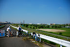 My blue Trek 7.3 FX in front of Arakawa bike path