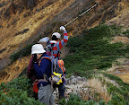 These people gave us great advice on which trail to take safely back down, holla!
