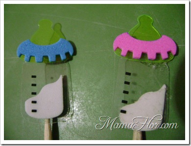 Recordatorios para baby shower : biberon del bebe