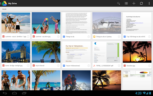 google-drive for android screenshot