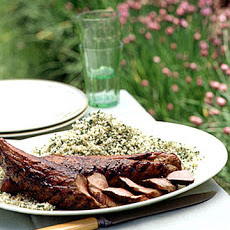 Pork Tenderloin with Molasses Glaze and Couscous