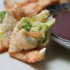 Shrimp and Avocado Rangoons with Grapefruit Sweet and Sour Dipping Sauce