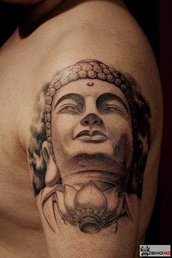 jessica szohr tattoo on arm. Buddha tattoo design on the