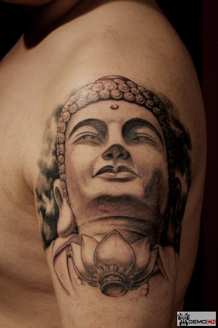 Buddha tattoo design on the arm