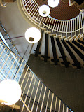 A stairwell in the H C Coombs building.