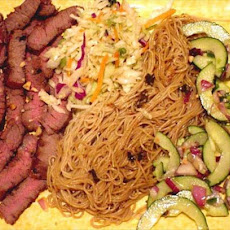 Grilled flank steak, mandarin style