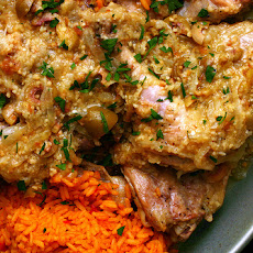 Chicken With Almonds and Green Olives