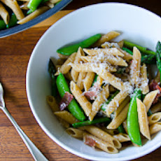 Spring Penne with Sugar Snap Peas & Asparagus