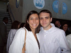 Celebrating Lila's med school white coat ceremony at the Dean Dome, fall 2007.