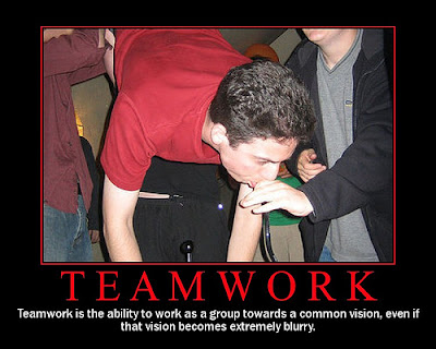 fraternity keg stand teamwork poster