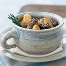 Pot-Roasted Rosemary Lamb with Fingerling Potatoes