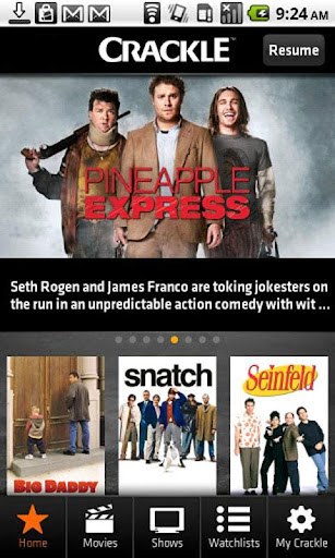 crackle-movies-tv for android screenshot
